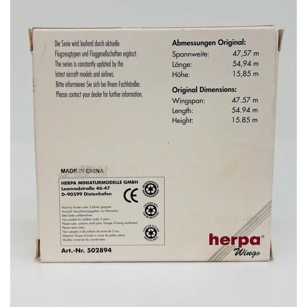 Herpa Wings 1:500 LAN Chile Boeing 767-300 Diecast 502894 New